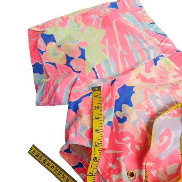 Lilly Pulitzer Oceanview Pull On Board Shorts, Colourful, Cotton, Size Small - Picture 8 of 9